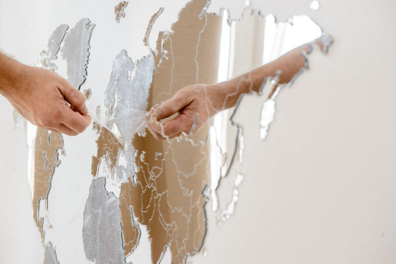 Spiegel "Weltkarte" - aus Acryglas